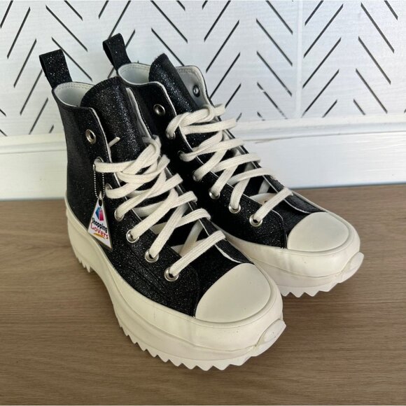 ⭐Rare Converse Run Star Hike Hi Platform Glitter 5.5 Mens Shoes Sneakers A07947C - Picture 3 of 9
